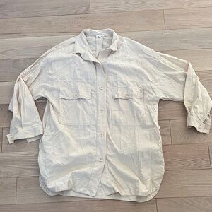 Ozma Cream Button-Up Shirt